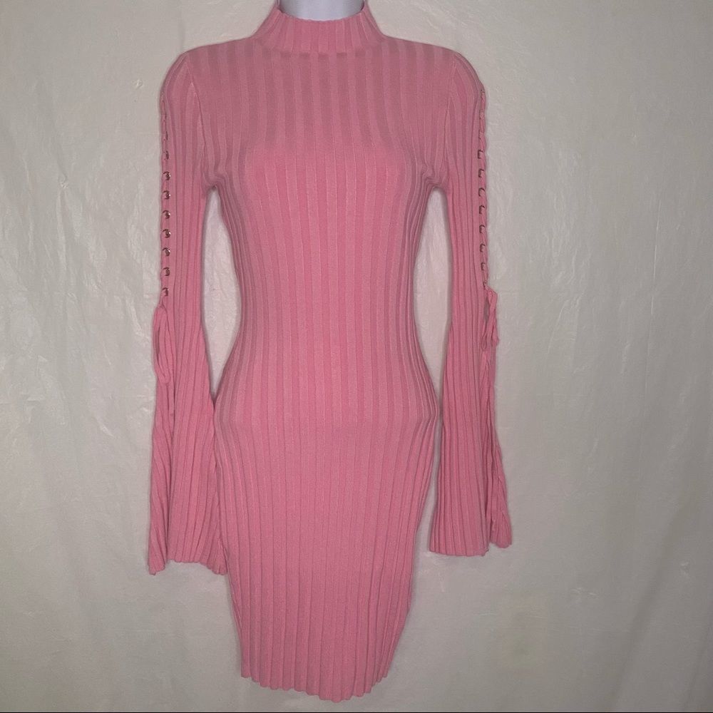 Fashion Nova Pink Knit Dress Size S